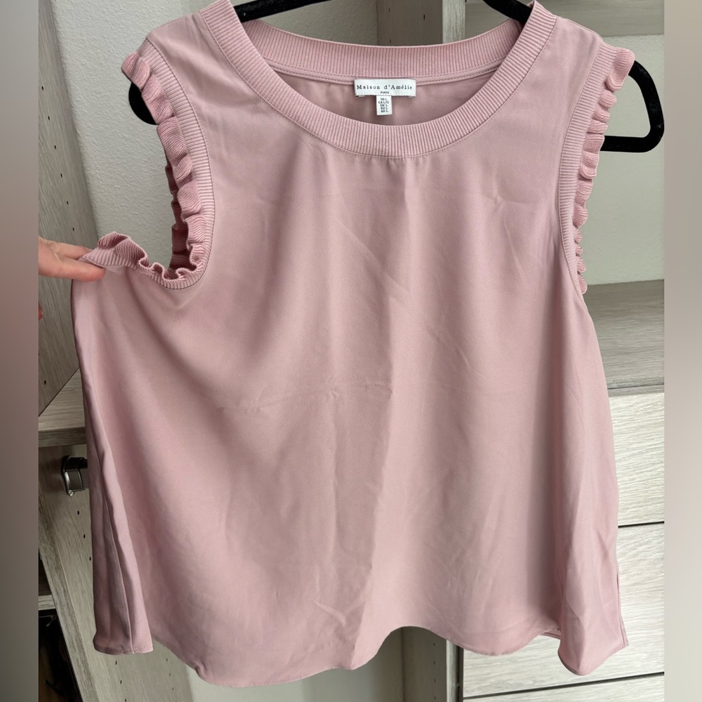 Pink Ruffle Sleeve Blouse - Picture 3 of 5